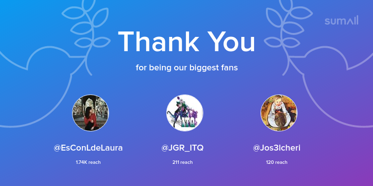 MBastar2's tweet photo. Our biggest fans this week: EsConLdeLaura, JGR_ITQ, Jos3lcheri. Thank you! via https://t.co/sPEGy2gO79 https://t.co/OGQ7y6B2Ag