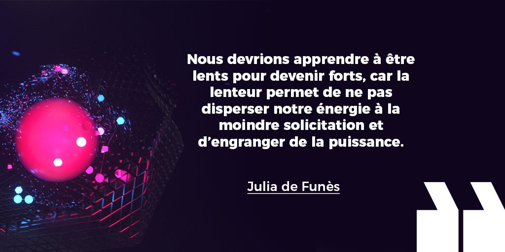 EDFutur's tweet photo. La vitesse, le temps réduit sont d'emblée valorisés dans notre #société habitée par l'idéologie de la rapidité. La lenteur est-elle toujours une faiblesse ? La rapidité toujours un avantage ? #ALire : L'édito de @JuliadeFunes pour @Madamefigaro : https://t.co/frvLhFFd88 https://t.co/p2cVFgsjZw