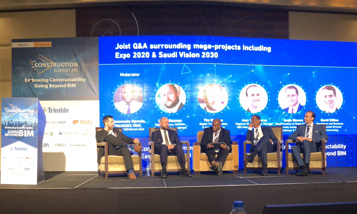RogerSGriffiths's tweet photo. Dr Olisanwendu Ogwuda moderating a panel session with Arcadis, KEO, McKinsey and The Red Sea Project @TCS_ME  @HWUDubai @ScotDevInt #HWUDubai #SDI #scotent @ukinuae #InvestScotland #smartconstruction #centreofexcellence #TCSME https://t.co/dyHvKXR8vf