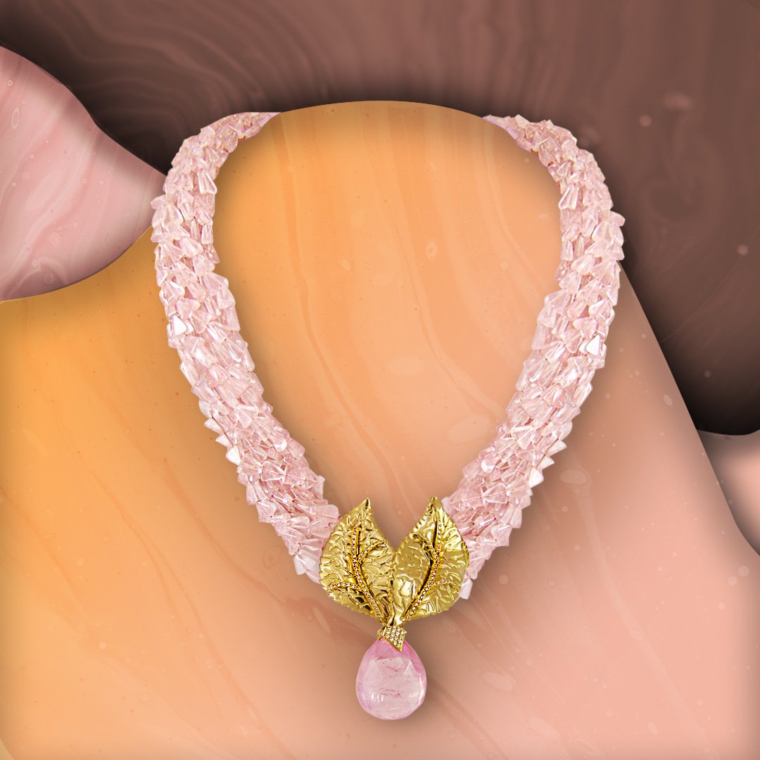 ErikSchaix's tweet photo. Sublime collier en quartz rose agrémenté de feuilles d'or 18 carats et de diamants étincelants.

🍂https://t.co/KQhnlPtyVY 🍂

#joaillerie #joaillier #art #artisan #artist #fall #PFW #fashion #gemstone #madeinfrance #paris https://t.co/BZgp5qXadC