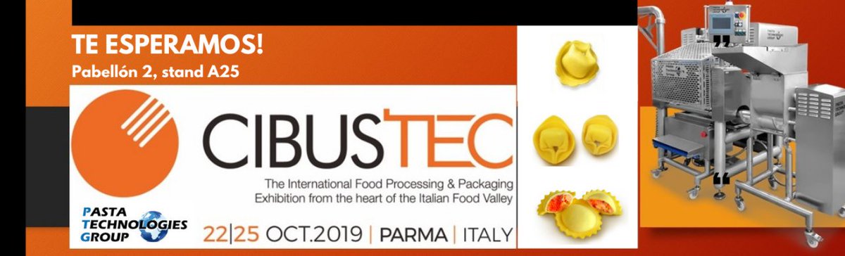 FPSFoodtec's tweet photo. Ayer arrancó la #CibusTec2019. Ven a conocer las soluciones más avanzadas de para la elaboración de pasta fresca y pasta seca de Pasta Technologies Group.

#PastaTechnologies #FoodProcessing #pastafresca #platospreparados #cibustec https://t.co/NBvuQt6ZMV