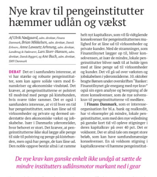 FinansDanmark's tweet photo. Sammen med @DanskErhverv, @spisekammeret, @DanskByggeri &amp; @SMVdanmark sætter vi fokus på, hvorfor Finanstilsynets nye krav til pengeinstitutterne kommer til at hæmme udlån og vækst - og i særlig grad i Danmarks yderområder #dkbiz #dkfinans #dkøko
https://t.co/rKt4WYiYXD https://t.co/G1OzPaYqAm