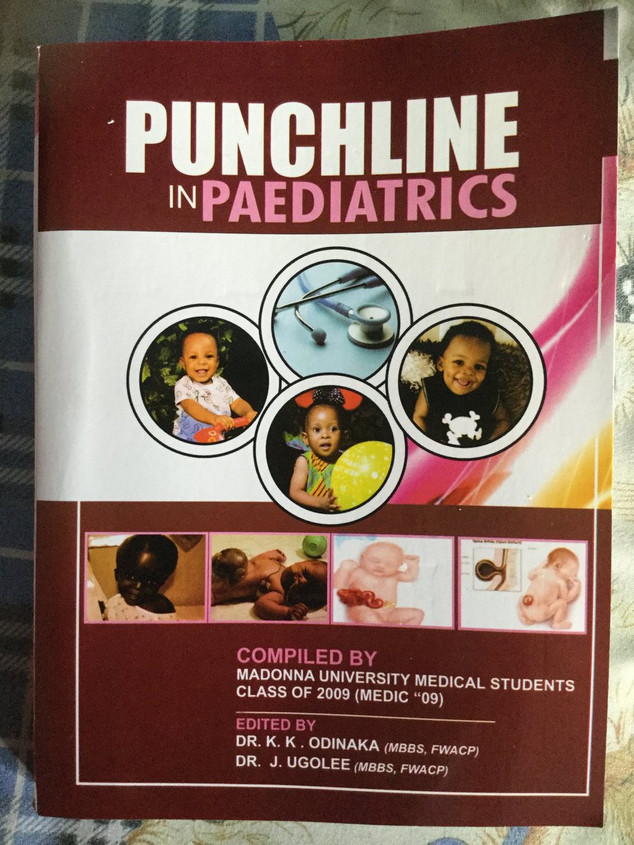 Therighteousdoc's tweet photo. Good morning. I am final year medical student of Madonna University. My colleagues and I wrote a book on common cases in Paediatrics. Please a retweet / comment would mean a lot. Thank you @aproko_doctor @Zubairthedream @doctor_sade @thenaijaimgdoc @DoctooraHealth @OgbeniDipo https://t.co/MGt21rXcJ8
