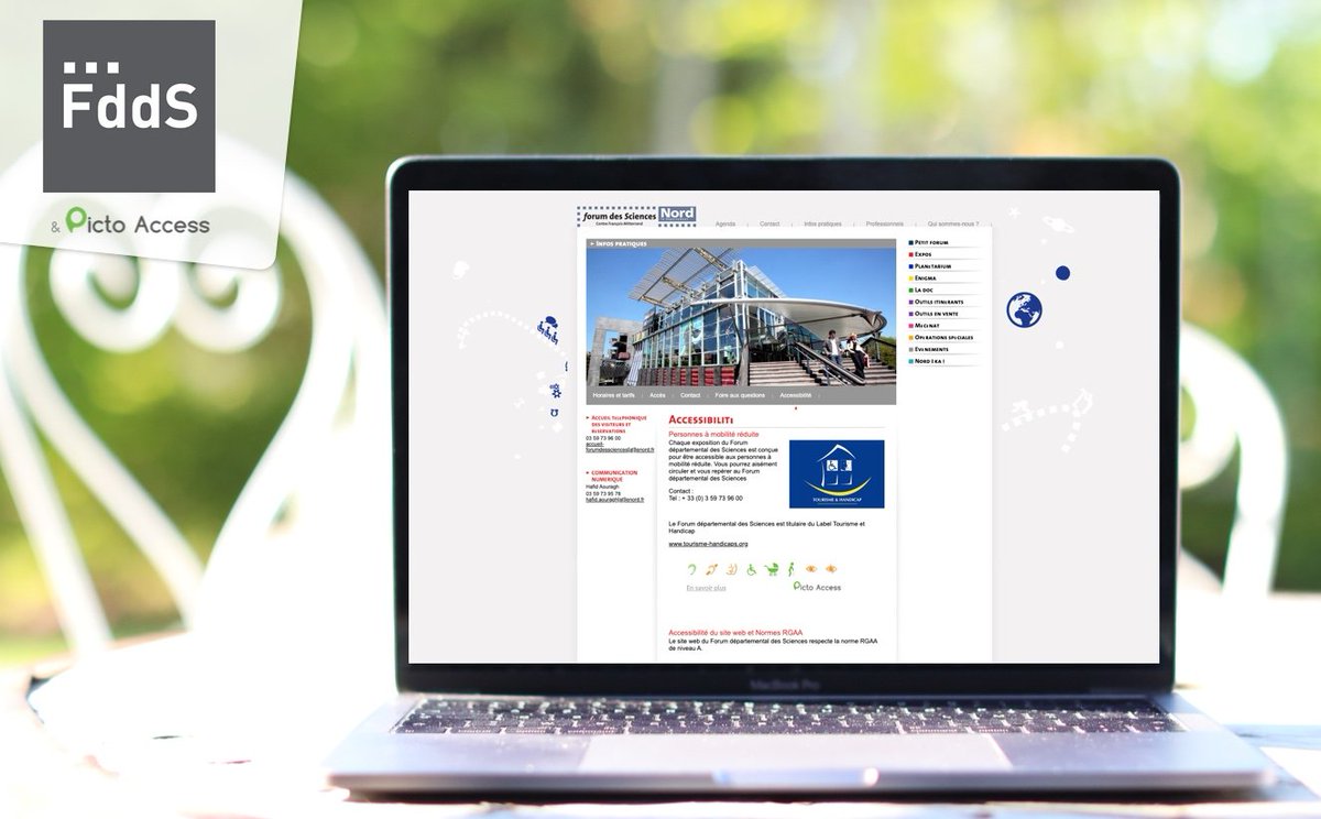 PictoAccess's tweet image. le @forum_sciences - grâce à l'engagement de la @MEL_Lille - valorise son #accessibilité partout où on pourrait la chercher : site web, Facebook via les outils Picto Access
#handicap #inclusion