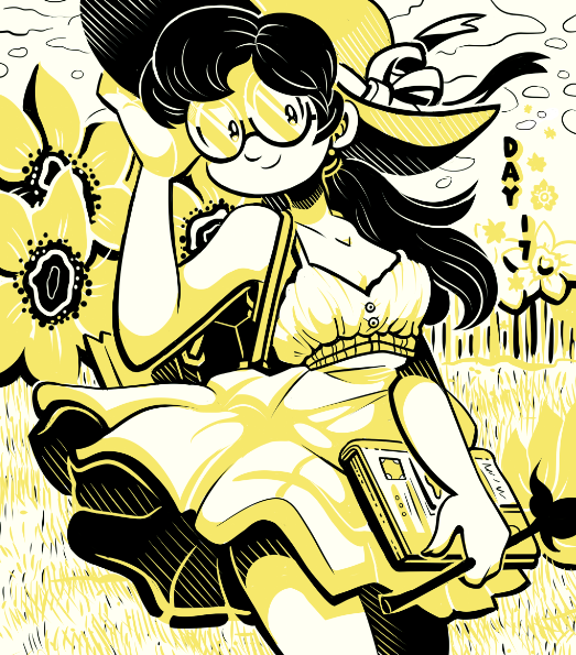 bonnieventure's tweet photo. #inktober #reltober DAY 17: SUNDRESS + SUNFLOWER 

@deadlinejon 's keavy is back again 🌻 https://t.co/VkTDJeuli1