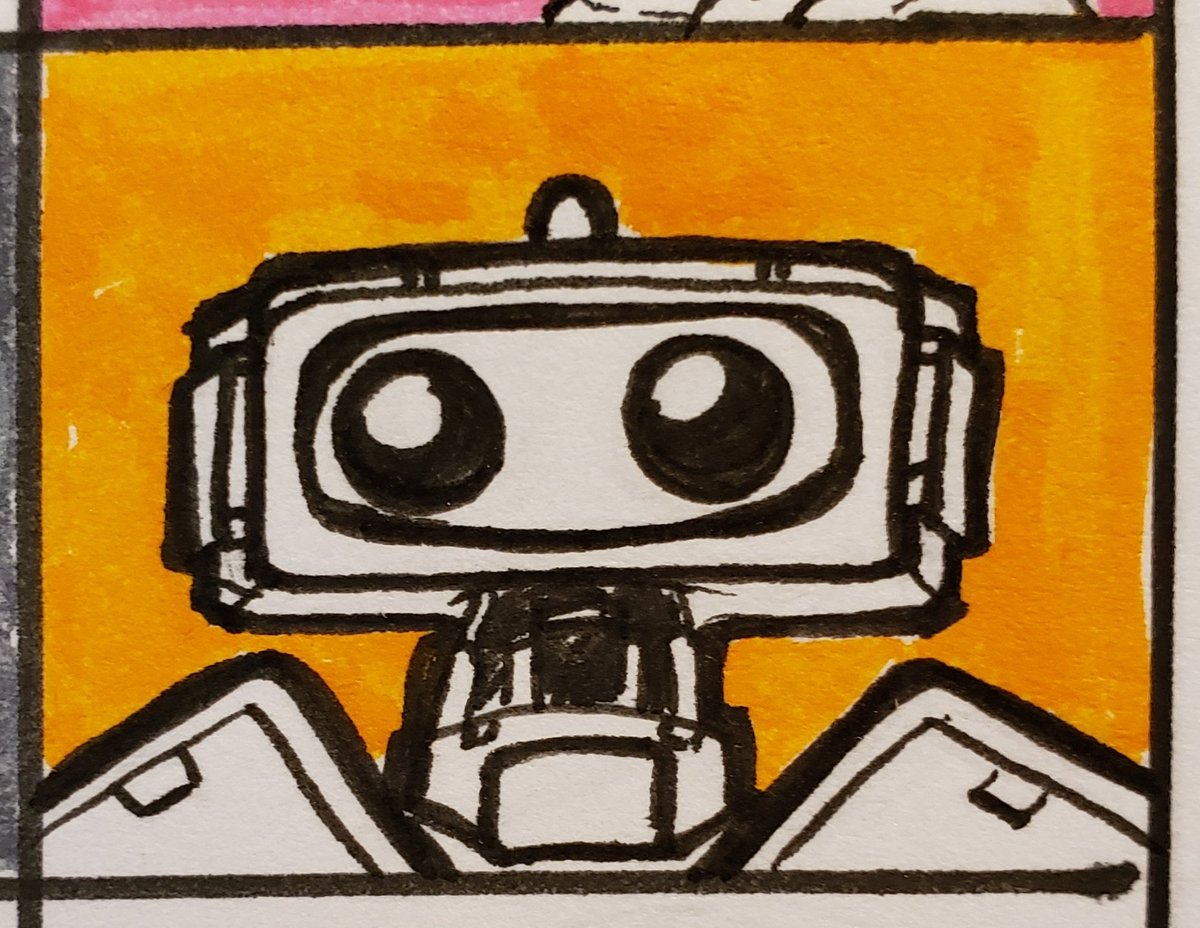 AliZephyra's tweet photo. Okay, back to #inktober with a curious robot pal. #InktoberDay18 #SuperSmashBrosUltimate #NESROB https://t.co/5gTeCJYNsW