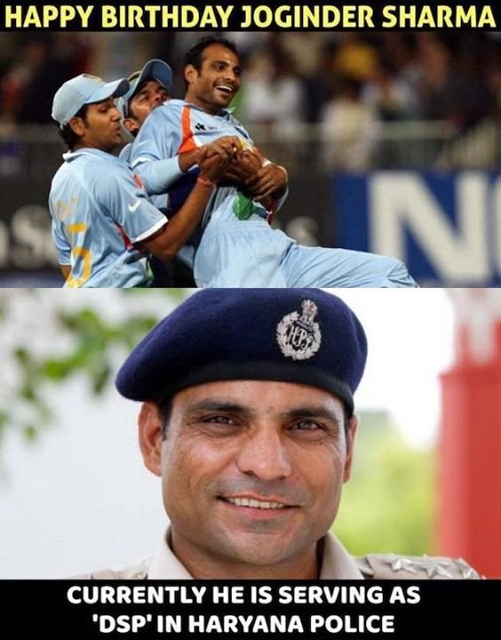 Happy Birthday, Joginder Sharma 