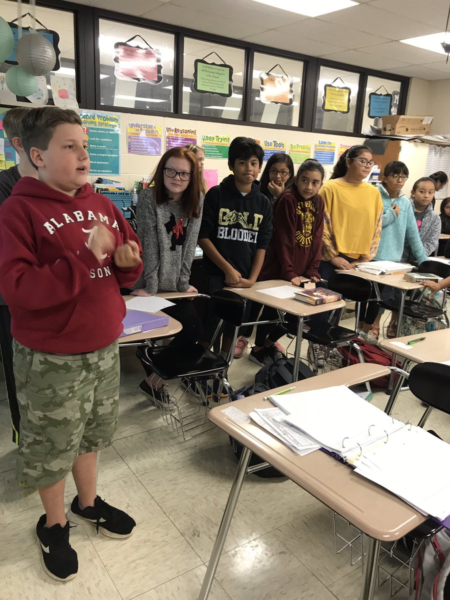 MrsNelsonRMS's tweet photo. The question was posed: Are ratios and fractions related? Sides were chosen. Ideas were defended. Then students were allowed to change their minds and swap sides. So much fun, and it allowed for discourse between students! @AMSTI4all @RMSGoldenTigers #AMSTIworks #NoMatterWhat https://t.co/bPYMAZUsEj