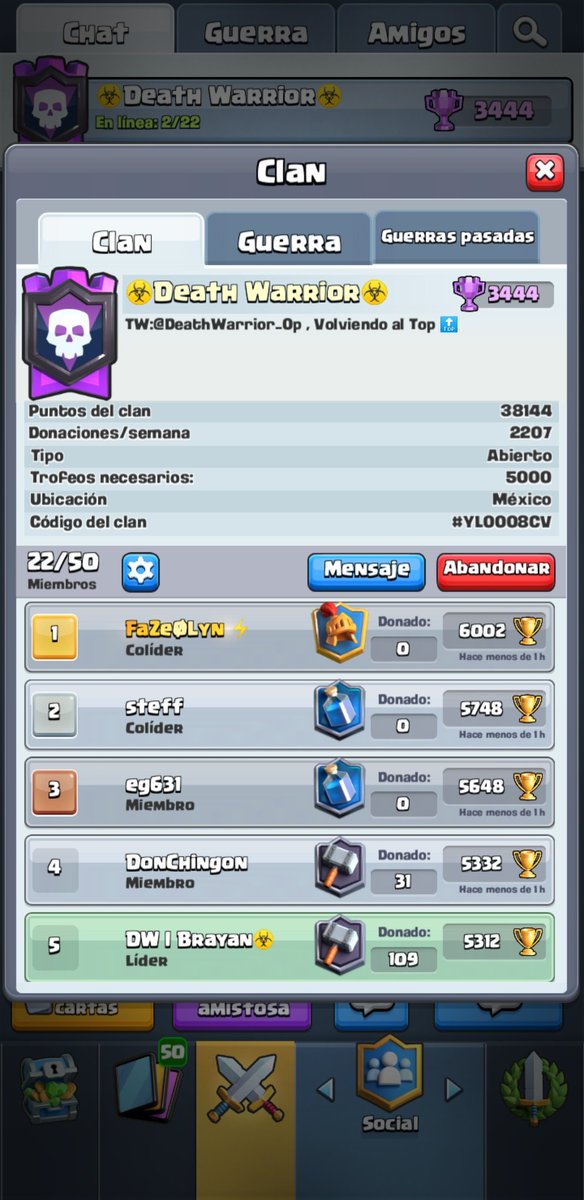 ☣ Volviendo de apoco, buscamos gente para guerra y poder subir al top 🔝