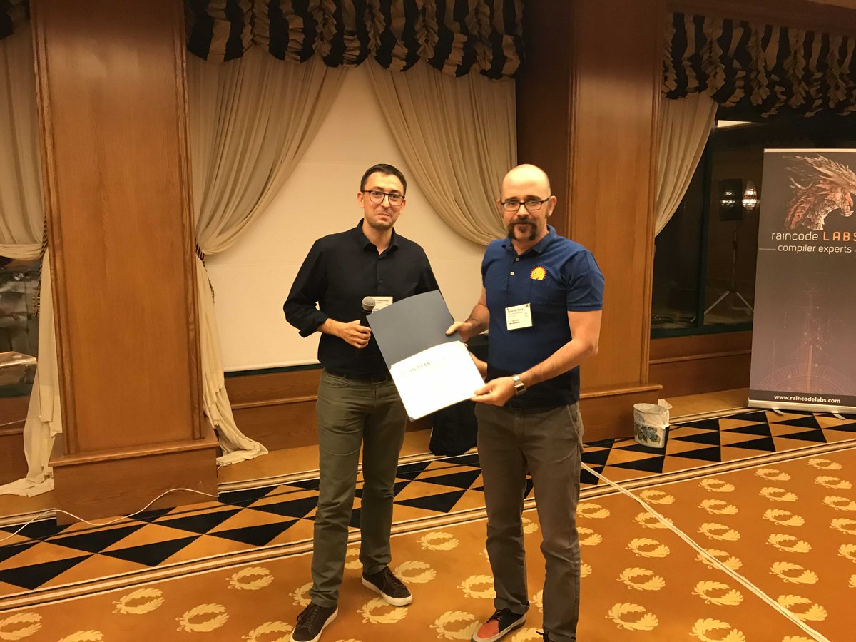 SLE Conference (@sleconf) on Twitter photo The SLE MIP Award 2018 goes to... « Analyzing Rule-Based Behavioral Semantics of Visual Modeling Languages with Maude » by Rivera, Guerra, <a href="/miso_uam/">Modelling and software engineering research group</a> and <a href="/AVallecillo/">Antonio Vallecillo</a> The SLE MIP Award 2018 goes to... « Analyzing Rule-Based Behavioral Semantics of Visual Modeling Languages with Maude » by Rivera, Guerra, <a href="/miso_uam/">Modelling and software engineering research group</a> and <a href="/AVallecillo/">Antonio Vallecillo</a>