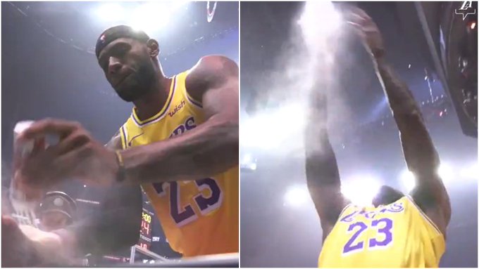 【影片】王者歸來！髮帶詹+拋鎂粉，詹姆斯恢復賽前曾經的霸氣「開場儀式」！-黑特籃球-NBA新聞影音圖片分享社區