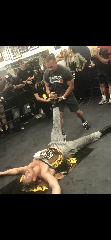 Media day with <a href="/LoganPaul/">Logan Paul</a> , he impresses me more every day in many ways. Looking forward to him seeing all his hard work pay off November 9th! 👊🏻 my confidence in him grows immensely by the day. Let’s FIGHT!👊🏻