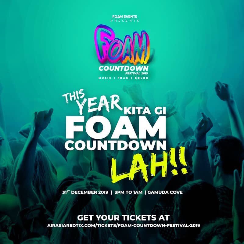 KeranaSara's tweet photo. Let’s celebrate new year countdown at #foamfestival2019🎉🎉🎉

This Year kita gi Foam Countdown Lah!!! 😉

Get your tickets at: 
📱+60132505517 SARA

#mymajorevents
#foamfestival2019
#foamfest
#foamevents
#liveyourmusic
#newyearcountdown2020
#countdown2020
#newyearmalaysia https://t.co/otMqRhE5VO