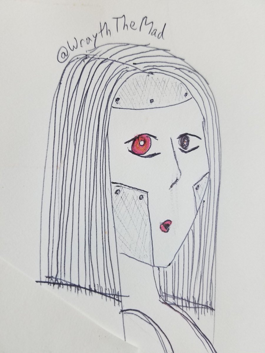 WraythTheMad's tweet photo. #Inktober Prompt 22: Robot

Had to reach far with this one. But I think I reached toward the #uncannyvalley a bit...
#Inktober2019 #inktoberday22 #cryptpals #inktoberchallenge #robot #android #droid #Robotic https://t.co/q9Jn9WHYnX