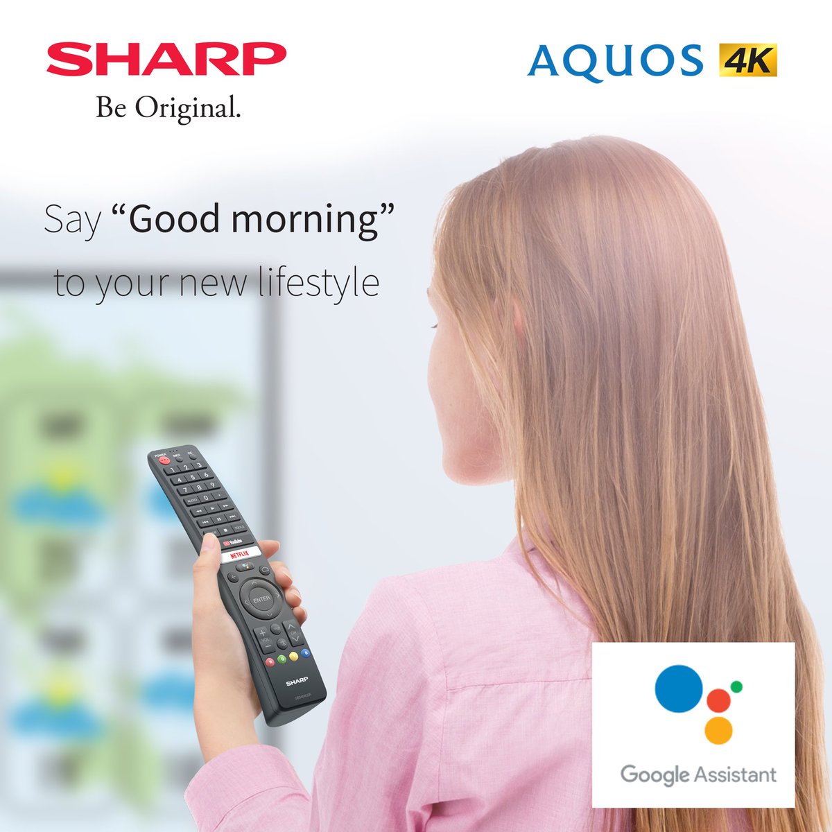 sharp smart tv google home