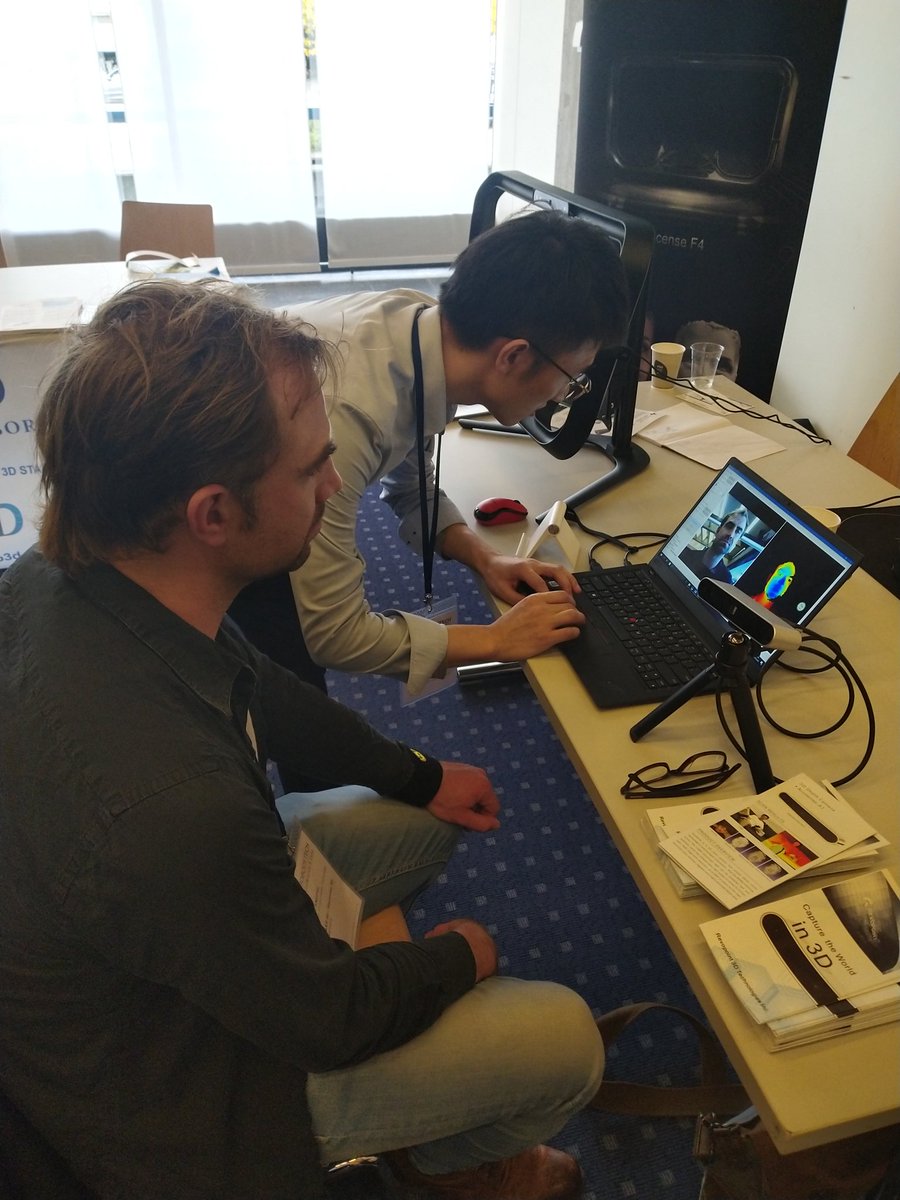 Revopoint3d's tweet photo. #3DBodyTech Day 1, visitors are trying out the Revopoint 3D face scanning. #Fast, #HighlyAccurate
, #CostEffective, #EasySetup that is what people say about #Facense 3D scanner. https://t.co/A0937PnqBV