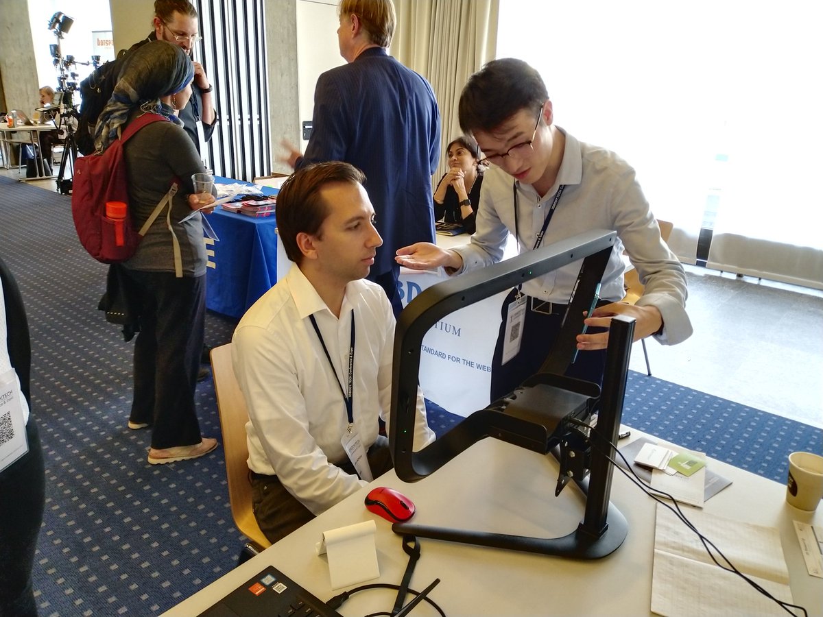 Revopoint3d's tweet photo. #3DBodyTech Day 1, visitors are trying out the Revopoint 3D face scanning. #Fast, #HighlyAccurate
, #CostEffective, #EasySetup that is what people say about #Facense 3D scanner. https://t.co/A0937PnqBV