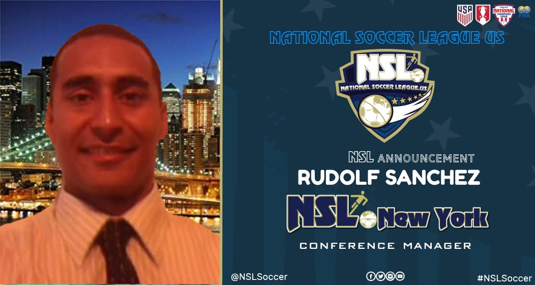 NSL Georgia (@nslgeorgia) on Twitter photo NSLNews
Miami FL Oct 22
The National Soccer League US announces that Mr. Rudolf Sanchez President of the New York City Soccer League has been appointed by the NSL Board Directors, Director Manager of the NSL New York Conference
<a href="/NSLSoccerLeague/">NationalSoccerLeague US</a>
<a href="/NSLSoccer/">NSLSoccer US</a>
<a href="/NSLNewYork/">NSL New York</a>
#NSLSoccer NSLNews
Miami FL Oct 22
The National Soccer League US announces that Mr. Rudolf Sanchez President of the New York City Soccer League has been appointed by the NSL Board Directors, Director Manager of the NSL New York Conference
<a href="/NSLSoccerLeague/">NationalSoccerLeague US</a>
<a href="/NSLSoccer/">NSLSoccer US</a>
<a href="/NSLNewYork/">NSL New York</a>
#NSLSoccer