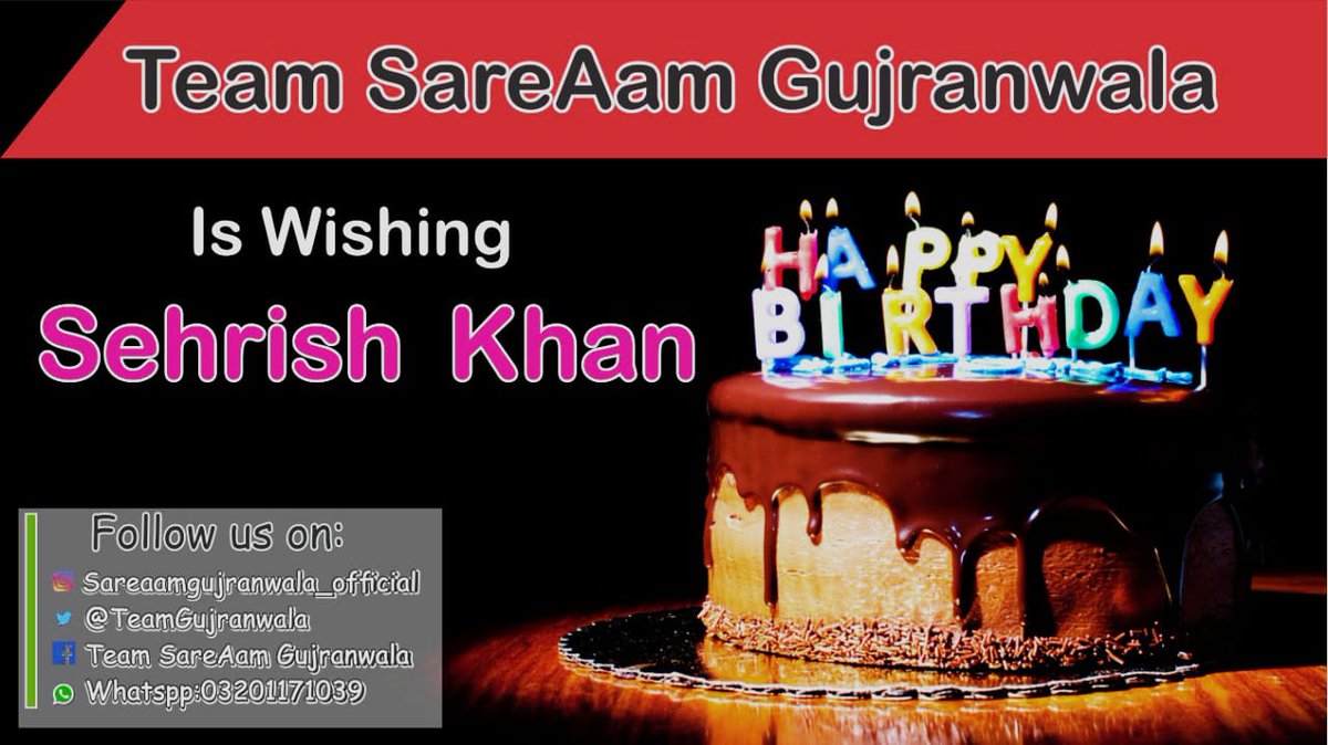 rjshahid7's tweet photo. Team SareAam Gujranwala is Wishing you a very
 *Happy Birthday* @Sehrish72532390
May the Light of Lord shine upon you and grant you happiness on this Birthday and for many years to come.
Many Many Happy Returns of theDay
Stay happy and Blessed
@iqrarulhassan https://t.co/8F5ATTDx3F