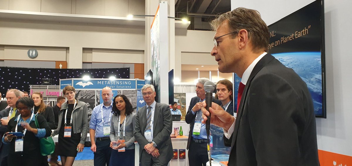 LunarZebro's tweet photo. Today, the Dutch #SpexOne instrument consortium welcomed #NASA at the #NLSpace booth at #iac2019 to celebrate the international collaboration on the PACE mission. We are very proud to be part of this exciting programme! https://t.co/a14COi7iEl