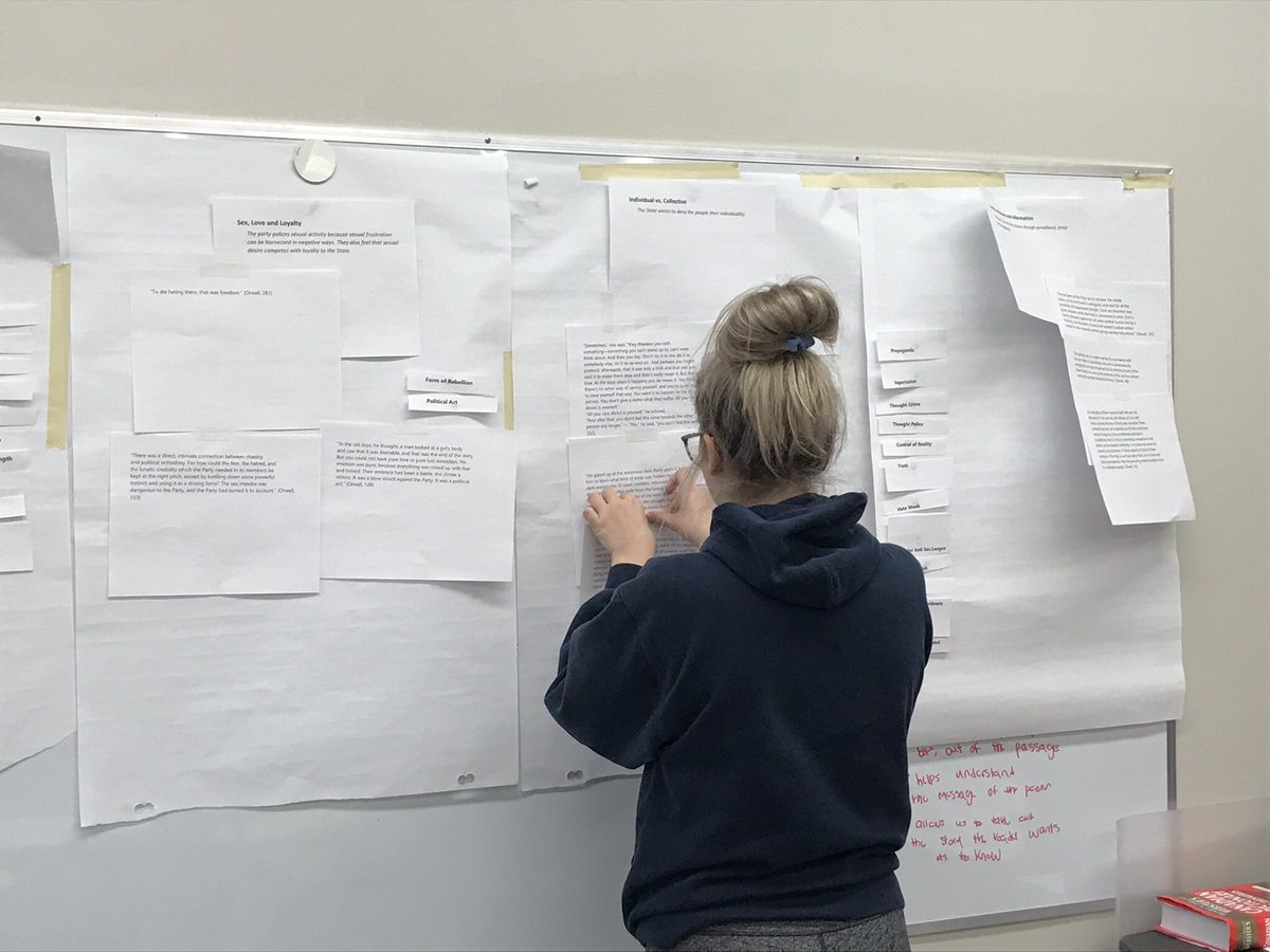 jgaragan's tweet photo. I love it when a strategy can be adapted for all divisions. Students @CalgaryAcademy in grades 6 & 12 use the thinking strategy βword sortβ to manipulate words and quotes into categories based on their meanings and relationships #rvslit https://t.co/1i1SJ7DODU