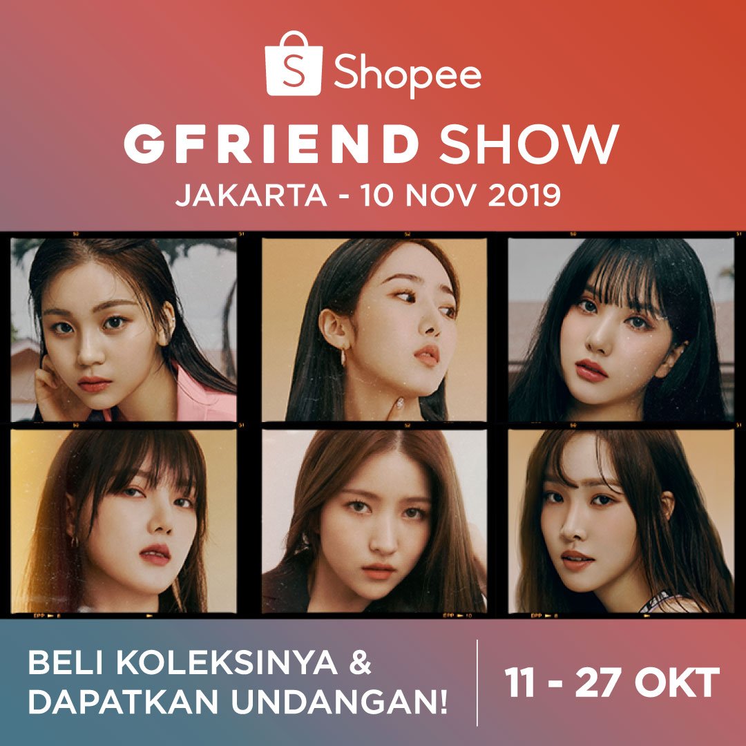 ANNYEONG CHINGU! Masih ada kesempatan loh buat dapet undangan nonton GFRIEND tgl 10 NOV. Langsung cek di sini shopee.co.id/m/gfriendinjak… KOMEN "DAEBAK" yang BANYAK kalo chingu mau dapet KEJUTAN TAMBAHAN dari mimin #ShopeeGFRIEND #KejutanShopeeGFRIEND #ShopeeGFRIENDinJKT #Shopeecare