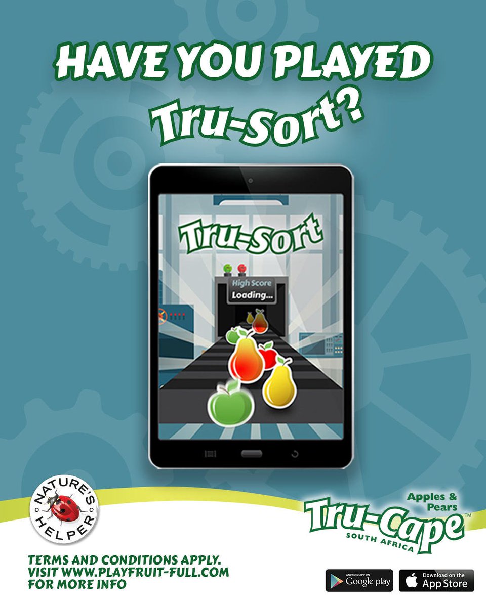 NickAfrica's tweet photo. Have you played Tru-Sort?
Download it from the Apple App store or the Google Play store, link it to Facebook and you could win 1 of 2 iPads! π
π²Visit https://t.co/fZNgPdL1GD for more info
#Ad
#TruCape #TruSort https://t.co/8vqPGweYVJ