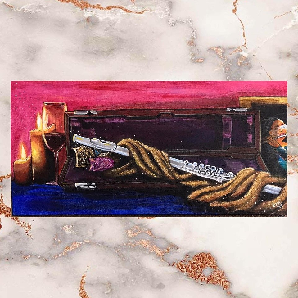 kristabellerina's tweet photo. Check out this artwork of @lizzo's flute from AZLotusArt, an up-and-coming AZ artist. She wants to hand-deliver this to Lizzo at her concert in Phoenix tomorrow and is asking people to RT to help her get Lizzo's attention. You know what to do :) https://t.co/RlfY9t7pqW https://t.co/2LEvn5b06g