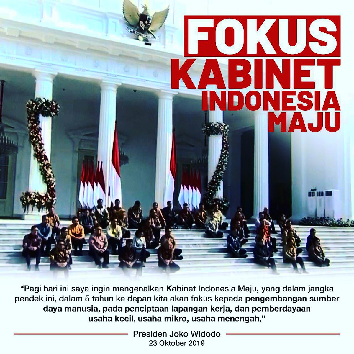 SELAMAT & SUKSES
'Semoga amanah dan menjadikan tugas ini sebagai ibadah. Amin...!'.

#KabinetJokowiAmin