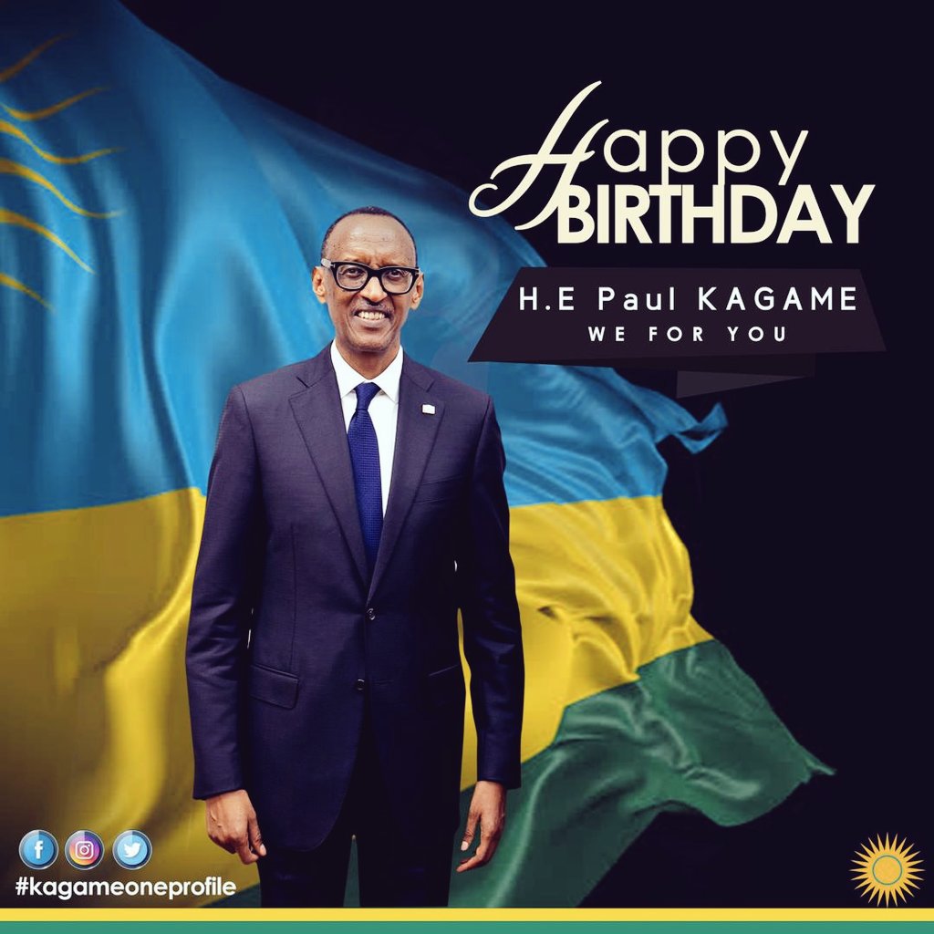 Happy birthday to Our Baba wa Taifa Paul Kagame. Abanyarwanda twishimira ibyiza tumaze kugeraho 
