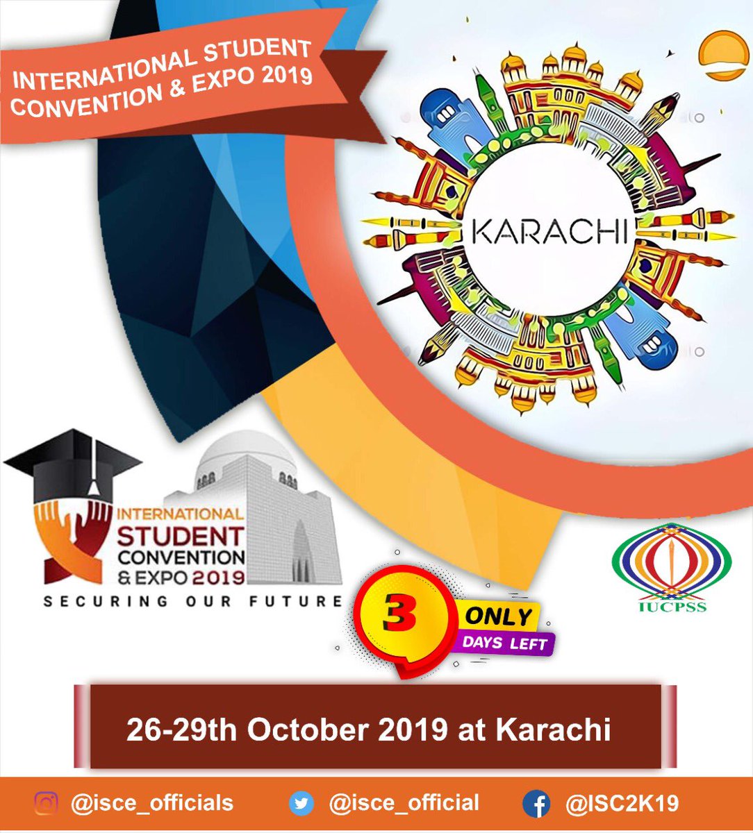 ISCE_Officials's tweet photo. Only 3 days are left karachi 🙌

#ISC #ISC2019 #ISCKHI #ISCKHI2019 #ISCKHI2k19 #KHI #ISCExpo #Convention https://t.co/k6xOIkhG2w