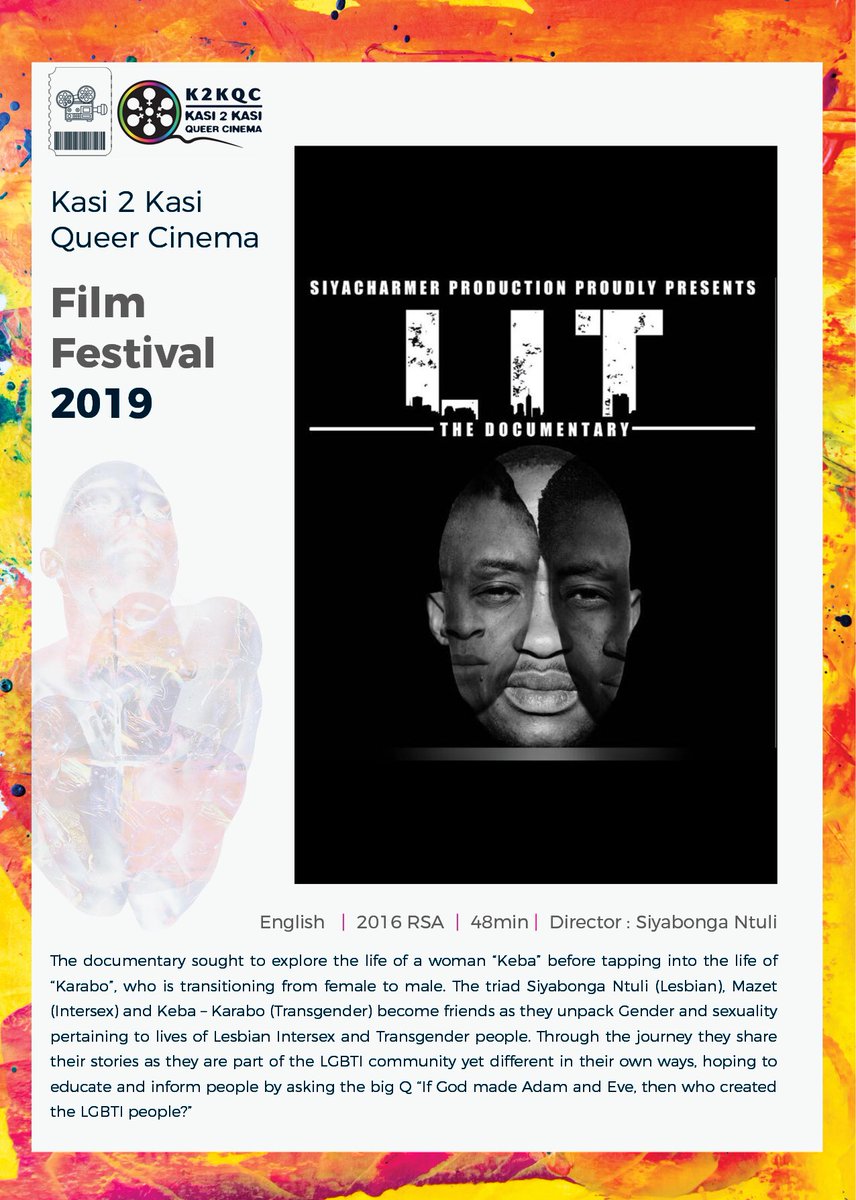 DotiProductions's tweet photo. Kasi2Kasi Queer Cinema, line up. Watch. Engage. Change. All screenings are free, Bloemfontein 26 October Botshabelo Multi Purpose Centre E Section. #k2kqc2019 https://t.co/eh7F3ECXRD