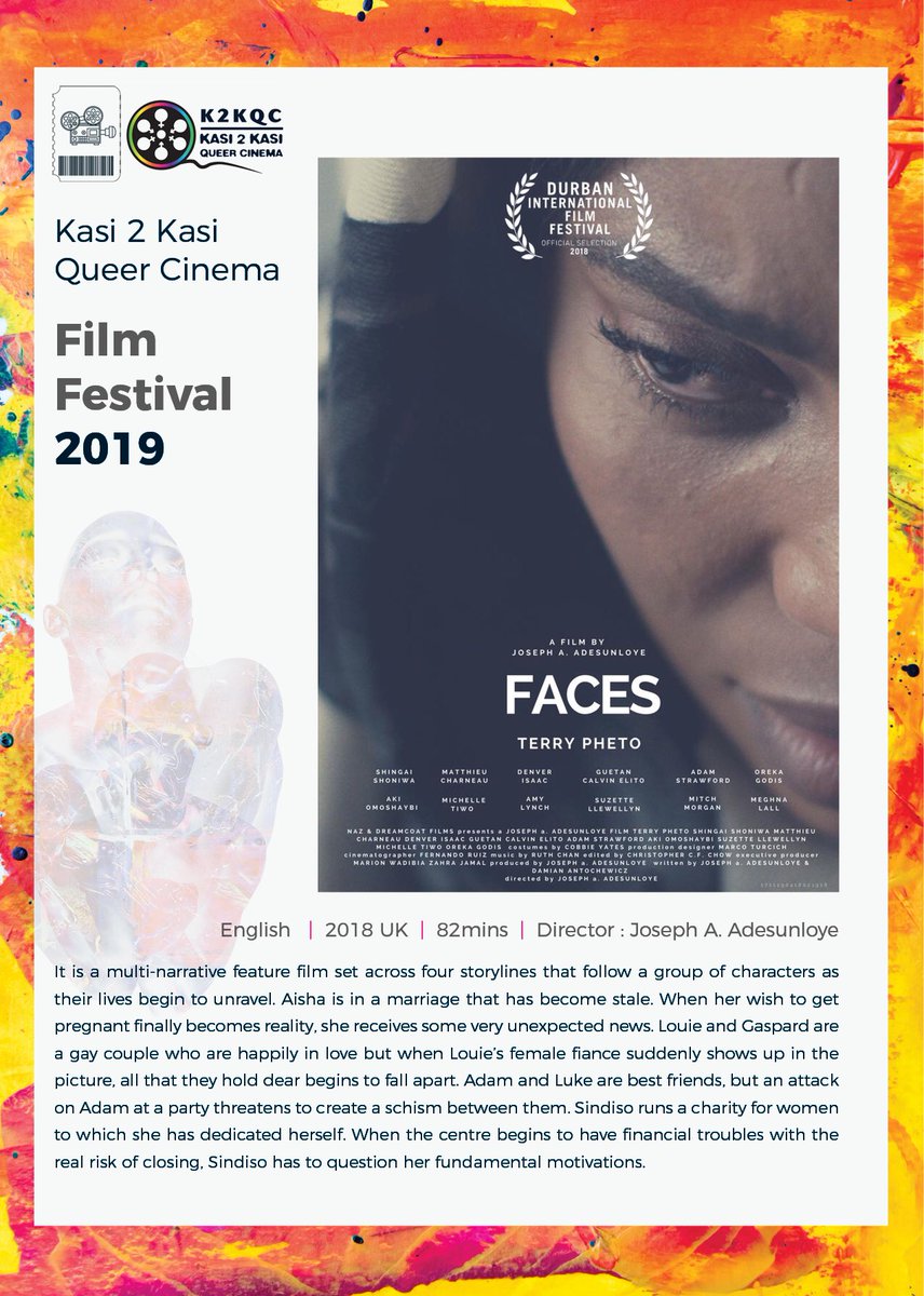 DotiProductions's tweet photo. Kasi2Kasi Queer Cinema, line up. Watch. Engage. Change. All screenings are free, Bloemfontein 26 October Botshabelo Multi Purpose Centre E Section. #k2kqc2019 https://t.co/eh7F3ECXRD