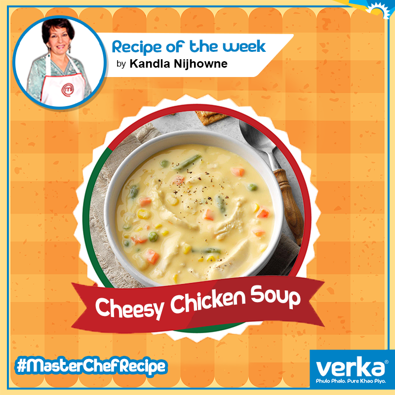 Verka_Coop's tweet photo. Recipe of the Week: Cheesy Chicken Soup
The tasty recipe of Cheesy Chicken Soup by our #MasterChef Kandla Nijhowne is up on our facebook page!
Check it out here: https://t.co/7wTIOnK5zo
#PureVerka #VerkaMilkfed #TheMasterChefRecipe https://t.co/SnmU9CCk1U