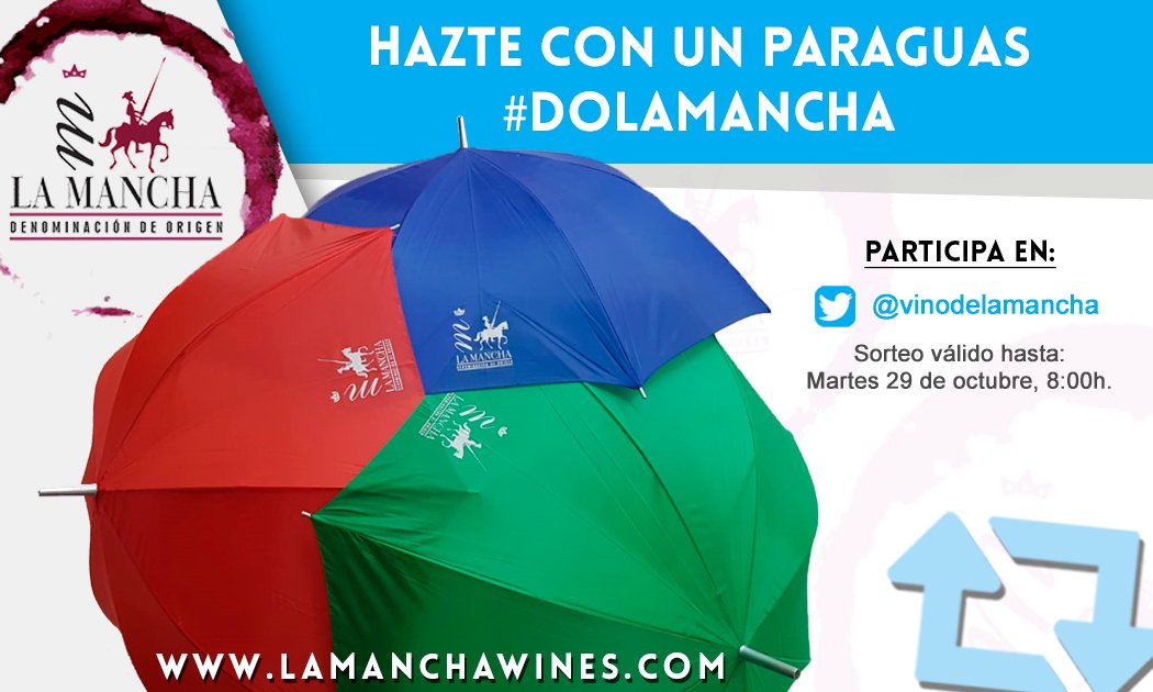 vinodelamancha's tweet photo. Jornada otoñal para disfrutarla bajo un paraguas

Si quieres conseguir uno con sabor y aroma Denominación de Origen, PARTICIPA CON UN RETUIT https://t.co/gWmTNLasiJ