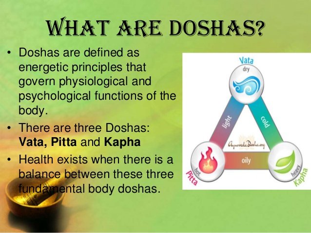 In a healthy body doshas are in harmony. When excess doshas accumulate, throw body out of balanceimmune system is disturbed illness followsAn Ayurvedic practitioner will suggest supplements and nutritional & lifestyle changes to correct the imbalance to restore health.