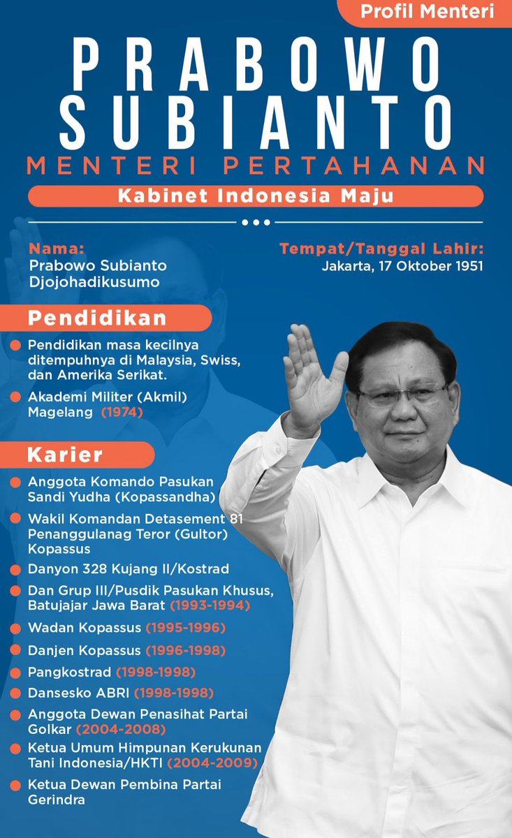 Ayo Pak @prabowo sebagai menteri pertahanan jangan bertahan terus ya Pak...ayo maju bersihkan NKRI dari paham yg bertentangan dgn Pancasila...#RakyatBersatuNKRIMaju #kabinetJokowiAmin #kabinetIndonesiaMaju