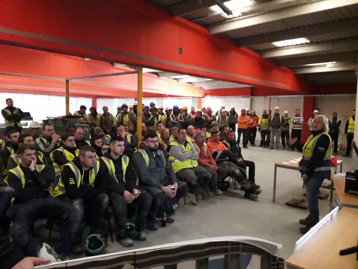 GKeaneSafe19's tweet photo. A big thank you to @kirbygroupeng for delivering an excellent work at height and electrical safety presentation on our Arkle Road Sandyford project earlier!#CIFSafety19 https://t.co/obQHtVbc2p