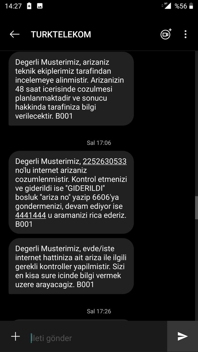 buraktatoglu's tweet photo. Dünden beri sadece internet hızımı düzeltmenizi istedim. Sorun çözümlenmiş değil ve ayrıca dünden beri tarafıma gelen sms sayısına bir bakın durumla alakalı. Sizce de anormal bir durum yok mu? İlla tavrımızı değiştirip mi konuşalım? Sizde kibar davranış geçmiyor mu? @TTDestek https://t.co/dgHQgHU5tv