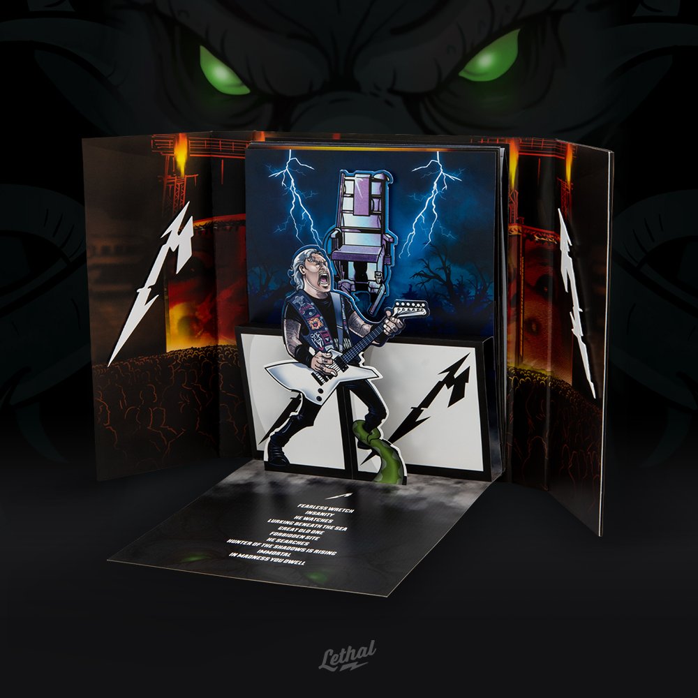 LethalDigital's tweet photo. I would love to hear your feedback on this @Metallica pop-up book we created. Check out the full project on our website: https://t.co/yUi6dG9nan

What do you think @KirkHammett @larsulrich @RobertTrujillo ?

#metallica #jameshetfield #kirkhammett #larsulrich #RobertTrujillo https://t.co/z1zExzeswo