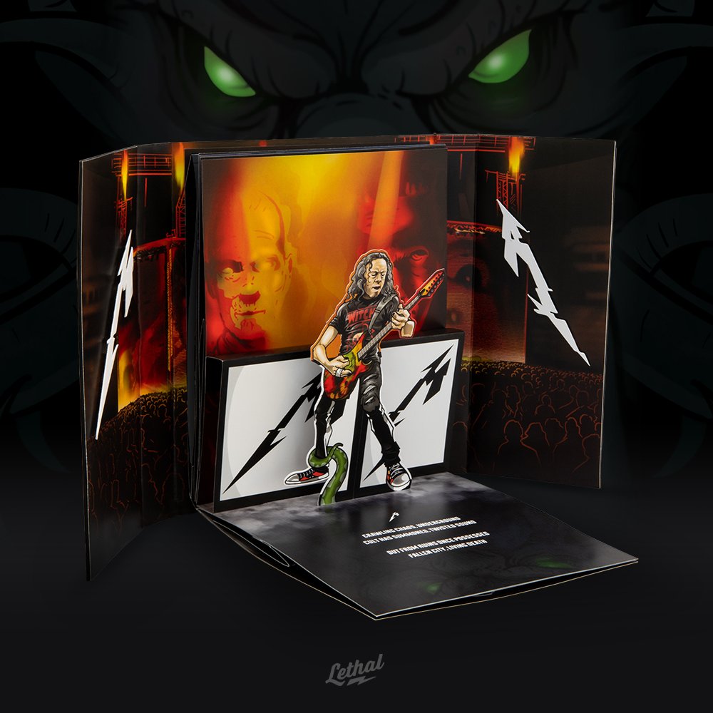 LethalDigital's tweet photo. I would love to hear your feedback on this @Metallica pop-up book we created. Check out the full project on our website: https://t.co/yUi6dG9nan

What do you think @KirkHammett @larsulrich @RobertTrujillo ?

#metallica #jameshetfield #kirkhammett #larsulrich #RobertTrujillo https://t.co/z1zExzeswo