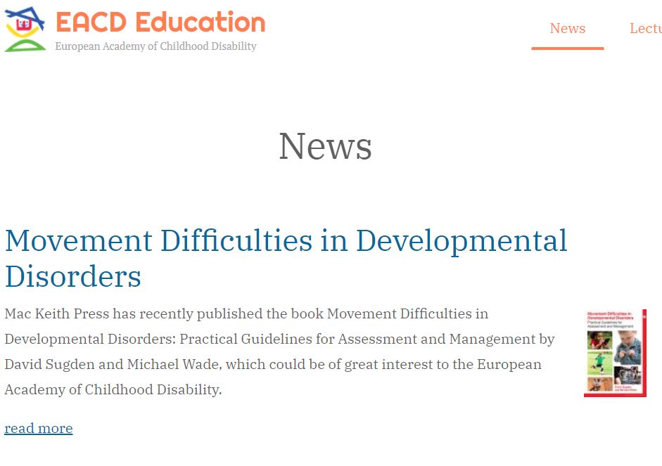 European Academy of Childhood-onset Disability (@eacdtweet) on Twitter photo 20% discount on new book <a href="/mackeithpress/">Mac Keith Press</a> for EACD members. Movement Difficulties in Developmetal Disorders. Link through EACD webpage edu.eacd.org/news and see what else you see there too 20% discount on new book <a href="/mackeithpress/">Mac Keith Press</a> for EACD members. Movement Difficulties in Developmetal Disorders. Link through EACD webpage edu.eacd.org/news and see what else you see there too