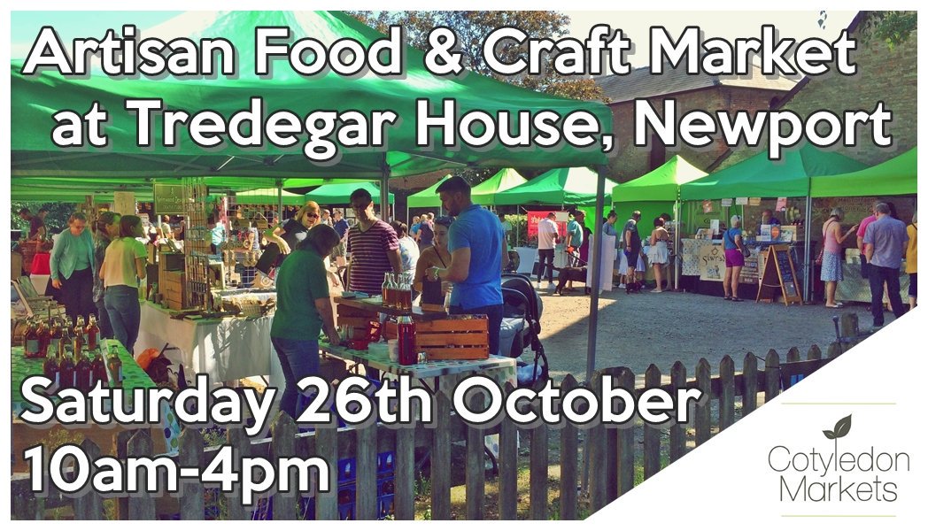 Great #market packed with fantastic #food, #drink, #art and #crafts all by #local makers and producers at @NTTredegarHouse Saturday 26th October, it's free entry into the market area