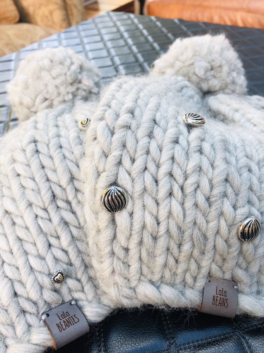 Twin Rocky Grey @lalabeanies heading out in search of adventure. Super popular, these guys, can’t make ‘em fast enough! If I knit faster does it count as aerobics? #keepwarminstyle #knittedbeanies #pompomhats #knitting_inspiration #knittersofinstagram #wednesdayworkout