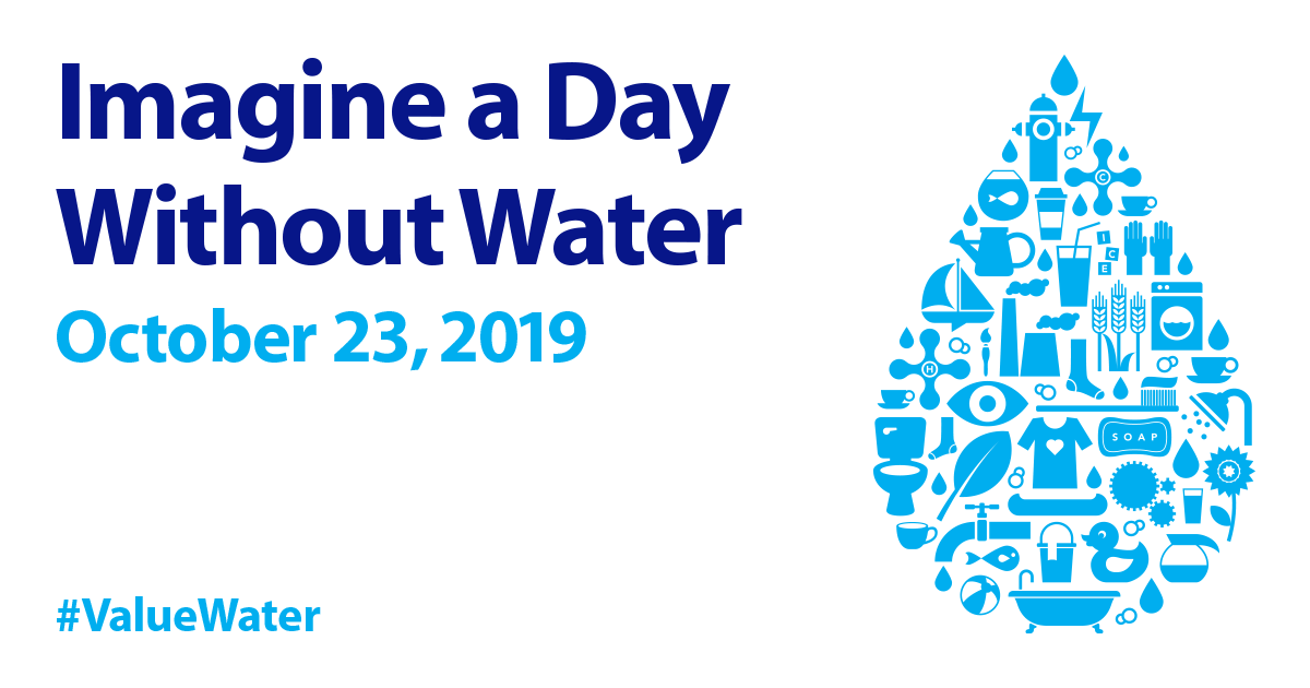 Imagine a Day Without Water is TODAY! Share your plans and messages with #ValueWater and let's make today our biggest day of action yet!