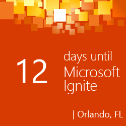 IgniteCountdown's tweet photo. 12 days to go until Microsoft Ignite. Visit https://t.co/SajmymYvld for a live countdown. #MSIgnite https://t.co/9hQRlstBxH