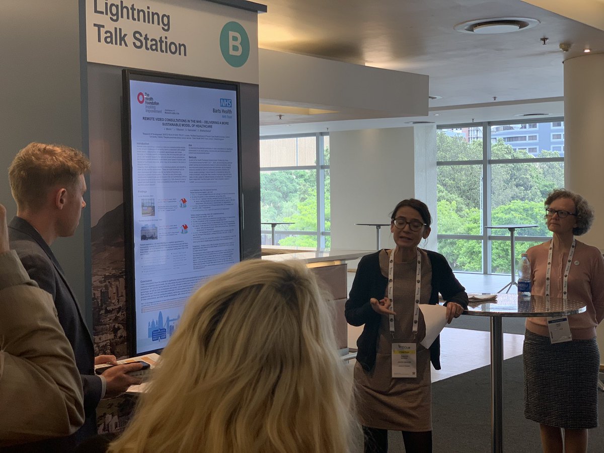 LindaSoars's tweet photo. Lightening talk - @HealthFdn funded project - sustainable model of remote video consultations with Jenny Morris - immediate patient benefits for people’s journeys #ISQua2019 https://t.co/WWbLRz7pP7