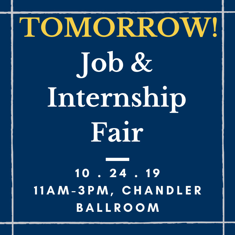 UMW_CCPD's tweet photo. Tomorrow's the day!

Have you registered for the Job &amp; Internship Fair yet? We hope to see you there! https://t.co/gjXWIQwfI7 https://t.co/4c3BQgosRY