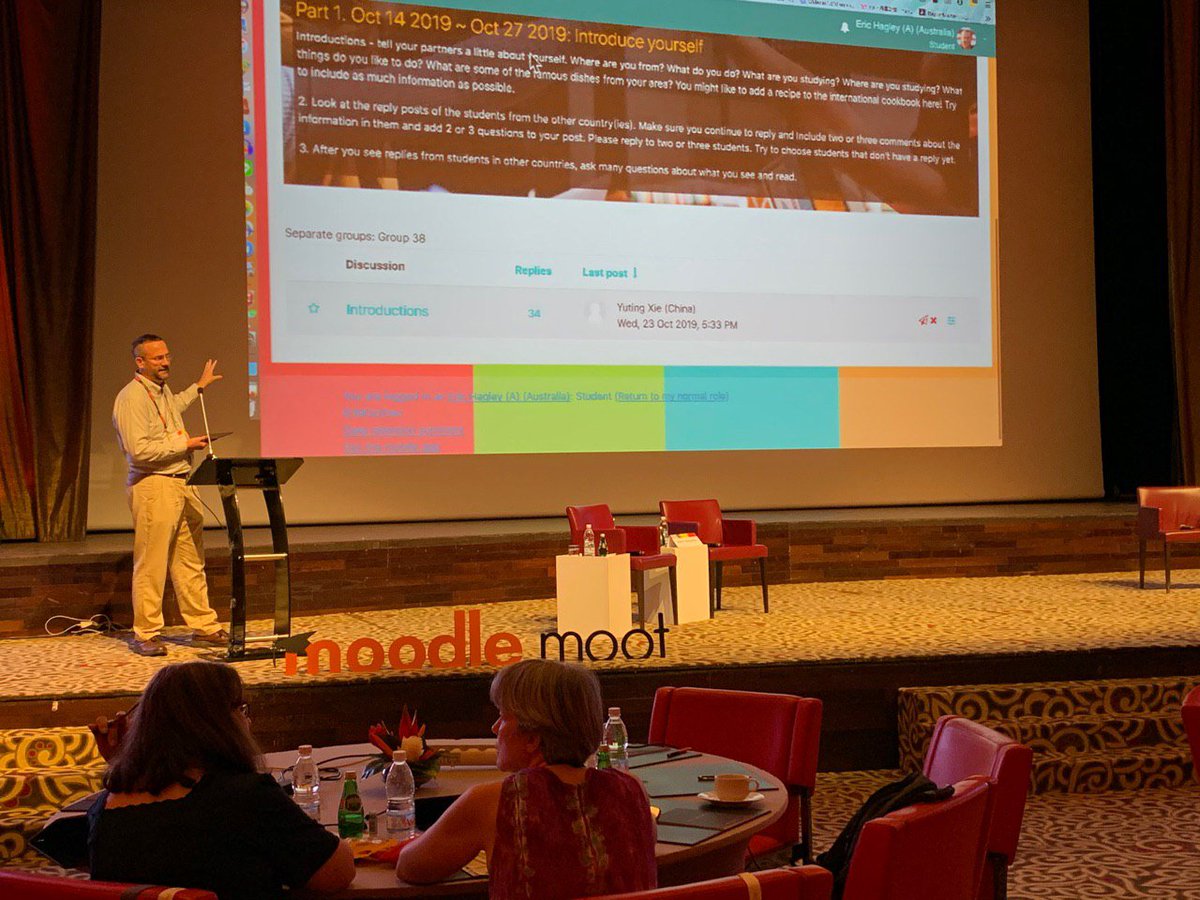 Over 15,000 students and 300 teachers from 17 countries have participated in the International Virtual Exchange over the past 3 years. 

This project based on Moodle allows students from all around the world to develop their language + intercultural abilities.

#mootafr19