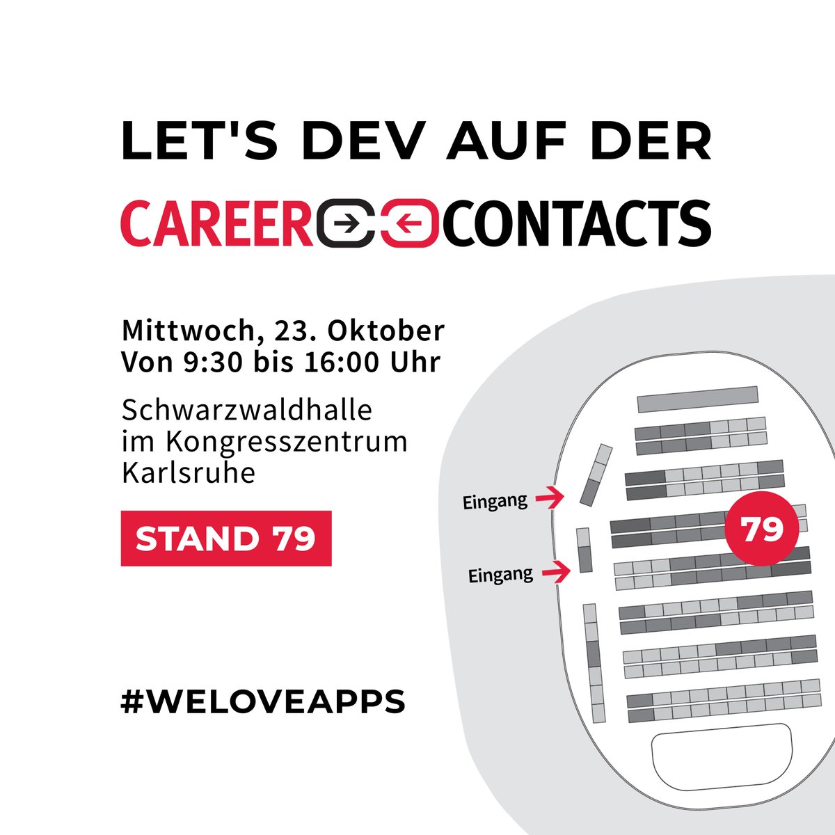Hallo CareerContacts! 📱👋

Komm heute am Stand 79 vorbei und lerne unser Team kennen. Erhalte spannende Einblicke in die App-Entwicklung und erfahre, welche Jobangebote wir für Einsteiger, Absolventen und Werkstudenten bereithalten!

@HsKANews #Karlsruhe #Job #app #development